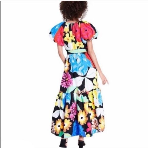 NWT Christopher John Rogers x Target Colorful Vibrant Floral Puff Sleeve Dress S - Picture 7 of 10